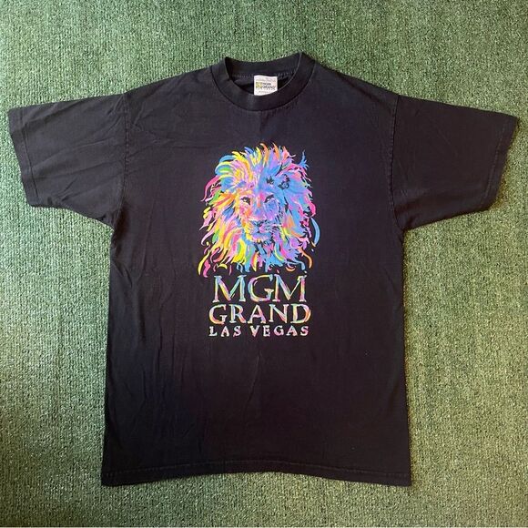 Vintage 1997 MGM Grand Casino Las Vegas Lion Graphic Shirt - Large - Picture 1 of 6